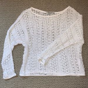 SAM & LAVI lace/crochet long sleeve top